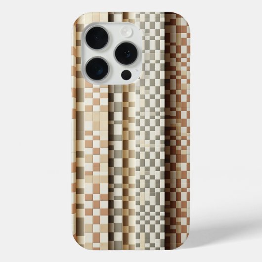 Modern Vertical Mosaic Columns Phone Case - Earth  (Achterkant)
