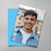 Modern Vertical Name Graduation Photo Announcement Kaart