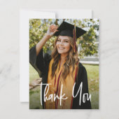 Modern Vertical Photo Afstuderen Bedankkaart (Voorkant)