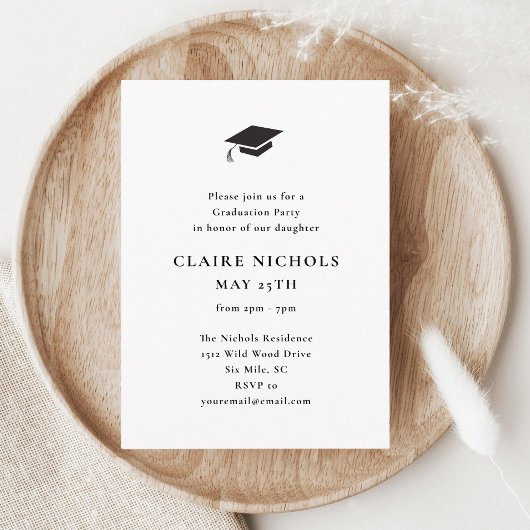 Modern Vertical Photo Afstuderen Informatiekaartje