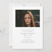 Modern Vertical Photo Afstuderen Kaart (Achterkant)