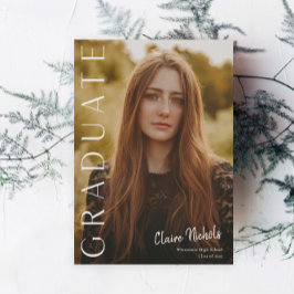 Modern Vertical Photo Afstuderen Kaart