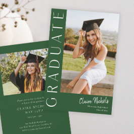 Modern Vertical Photo Afstuderen Kaart