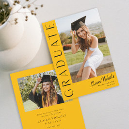 Modern Vertical Photo Afstuderen Kaart