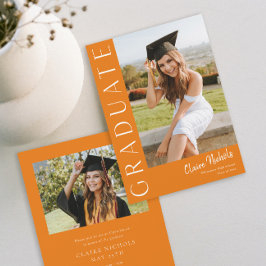 Modern Vertical Photo Afstuderen Kaart