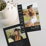 Modern Vertical Photo Afstuderen Kaart<br><div class="desc">Deze moderne elegante stijlvolle uitnodiging voor het afstuderen van foto's kenmerkt een verticale foto en een kop met aanpasbare scriptnaam en tekst aan de voorzijde. De rug heeft een uitnodiging met partijdetails. Een geweldige manier om je afstuderen te laten zien. Klik uitgeven knoop om dit ontwerp te personaliseren.</div>