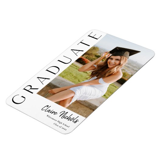 Modern Vertical Photo Afstuderen Magneet (Linkerzijde)