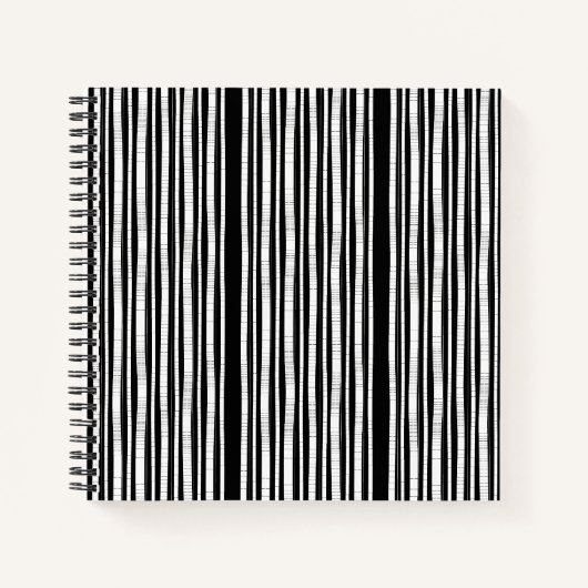 Modern Vertical Stripes Pattern Notitieboek (Voorkant)