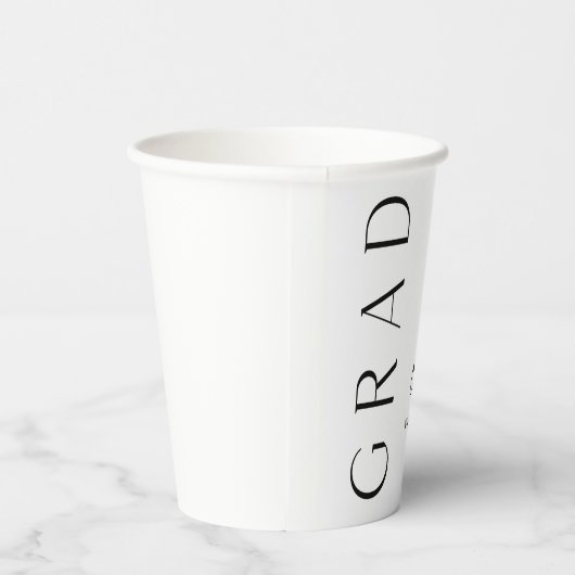 Modern Vertical Typography Afstuderen Papieren Bekers (Rechts)