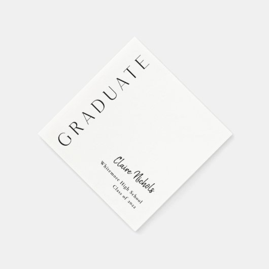 Modern Vertical Typography Afstuderen Servet (Hoek)