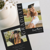 Modern Vertical Typography Photo Afstuderen Kaart