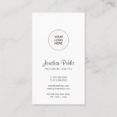 Modern Vertical Upload hier uw bedrijf Logo Visitekaartje (Achterkant)