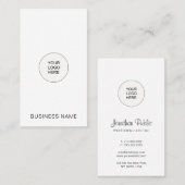 Modern Vertical Upload hier uw bedrijf Logo Visitekaartje (Voorkant / Achterkant)