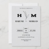 Modern Vertical Wedding Invitation Kaart (Voorkant)