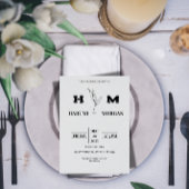 Modern Vertical Wedding Invitation Kaart