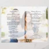 Modern Vervlogen Foto Geometrisch Huwelijksprogram (Achterkant)