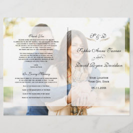 Modern Vervlogen Foto Geometrisch Huwelijksprogram