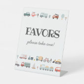 Modern vervoer verjaardag gunstteken reclamebord met voetstuk (Voorkant)