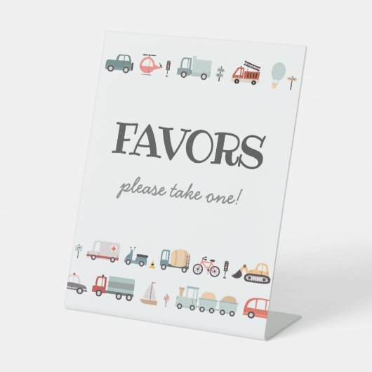 Modern vervoer verjaardag gunstteken reclamebord met voetstuk (Voorkant)