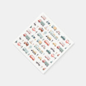 Modern vervoer verjaardagsfeestje servetten (Hoek)