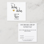 Modern Verwijs een Vriend Salon Aanbevelingskaartje (Voorkant / Achterkant)