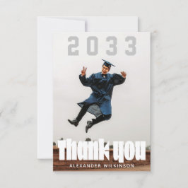 Modern Vet AFSTUDEERDER met minimalistische script Kaart