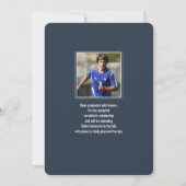 Modern Vet Afstuderen | Navy Blue | 2 Foto Kaart (Achterkant)