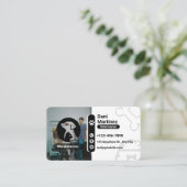 Modern Vet Animal Hospital – Black & White  Visitekaartje (Staand voorkant)