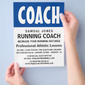 Modern vet, atletiekles reclame flyer (Hand)