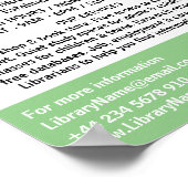 Modern vet, bibliotheek Adverteren Poster (Hoek)