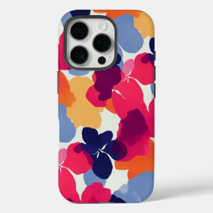 Modern vet bloemenpatroon iPhone 16 pro hoesje