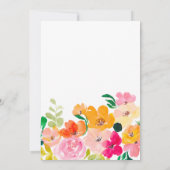 Modern vet bloemenschrift moederdag brunch kaart (Achterkant)