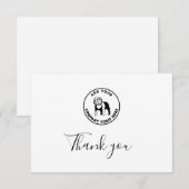 Modern Vet Business Logo Custom Bedankkaart (Voorkant / Achterkant)