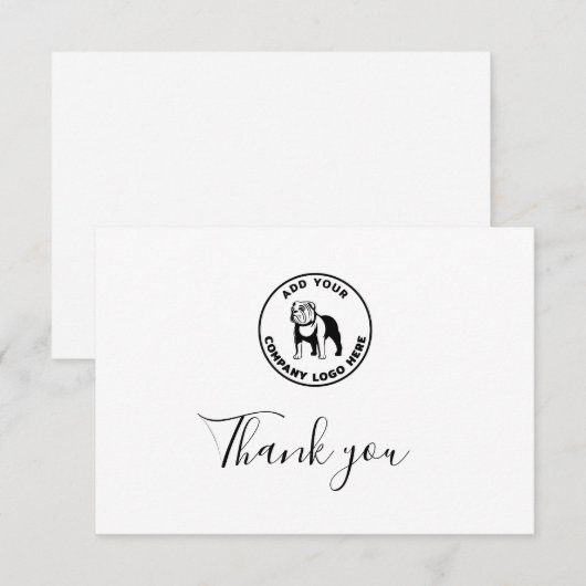 Modern Vet Business Logo Custom Bedankkaart (Voorkant / Achterkant)