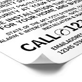 Modern vet, CCTV-beveiliging Adverteren Poster (Hoek)