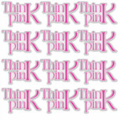 Modern Vet Denk Roze Typografisch Logo Sticker (Voorkant)