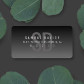 Modern vet donkergrijs ombre retouradres etiket