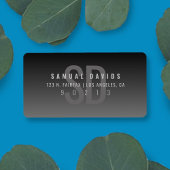 Modern vet donkergrijs ombre retouradres etiket