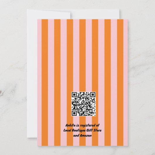 Modern vet en kleurrijk Vrijgezellenfeest brunch Kaart (Achterkant)