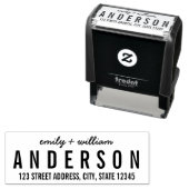 Modern Vet en Manuscript het Adres van de Terugkee Zelfinktende Stempel (In situ)