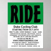 Modern vet, Fietsclub Adverteren Poster (Voorkant)