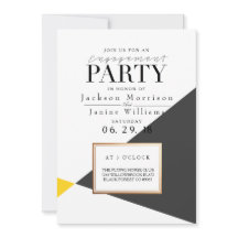 Modern vet geometrisch verlovingsfeest