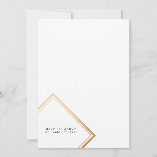 Modern vet geometrisch verlovingsfeest kaart (Achterkant)