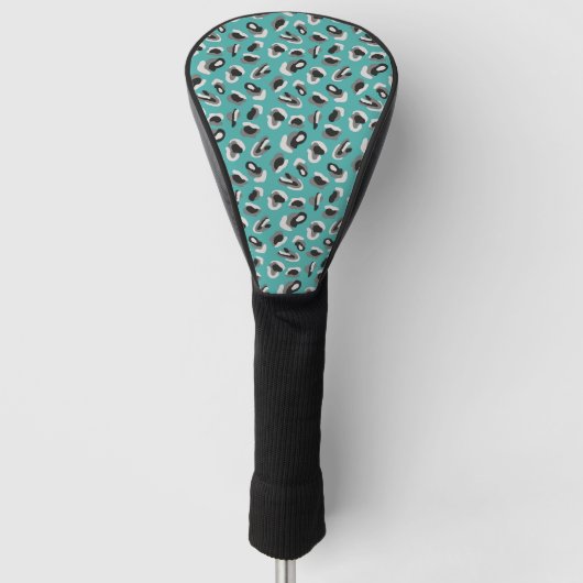 Modern Vet Groen Dierprintpatroon Golfheadcover (Voorkant)