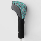Modern Vet Groen Dierprintpatroon Golfheadcover (Schuin)