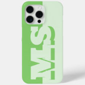 Modern vet groen Initiaal Monogram Case-Mate iPhone Case (Achterkant)
