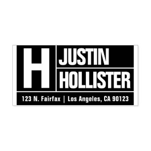 Modern vet groot typografie retouradres  zelfinktende stempel