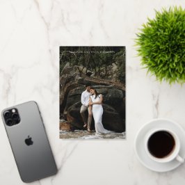 Modern vet grote tekst gevouwen folie wenskaart