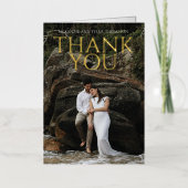 Modern vet grote tekst gevouwen folie wenskaart (Voorkant)