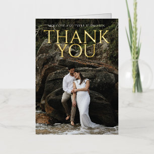 Modern vet grote tekst gevouwen folie wenskaart